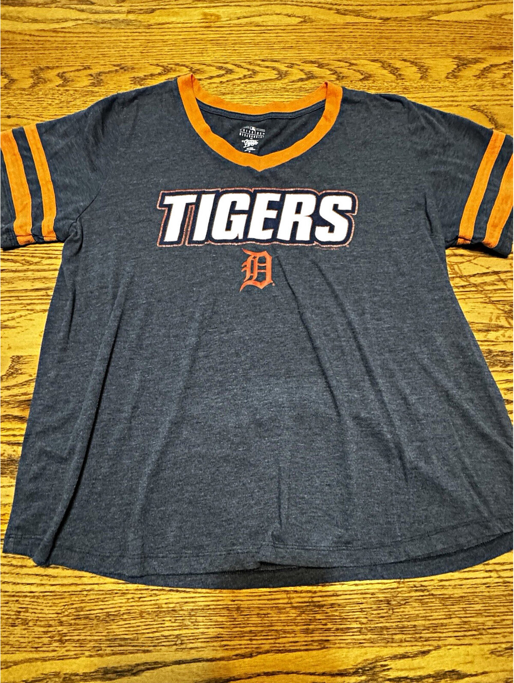 Campus Lifestyle Detroit Tigers MLB T Shirt 1X Gray Orange White Licensed